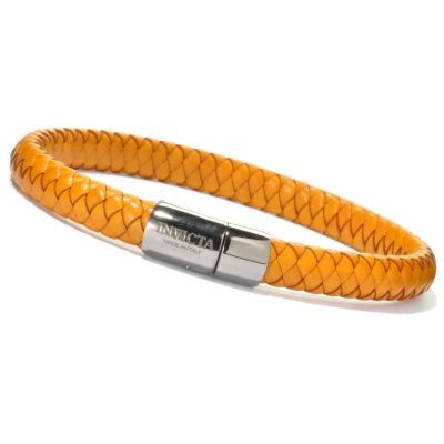 621-276 - Invicta Men's Leather Woven Bracelet 