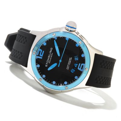 Stuhrling Original Men's Alpine Slope Quartz Rubber Strap Watch