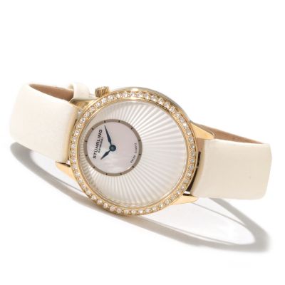 621-329 - St&uuml;hrling Original Women's Radiant Strap Watch Made w/ Swarovski&reg; Elements