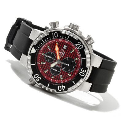 DEEP BLUE MEN'S SEA CHRONOGRAPH QUARTZ SILICONE STRAP WATCH
