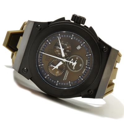 621-356 - Invicta Reserve Men's Akula Swiss Made Quartz Chronograph Stainless Steel Silicone Strap Watch 