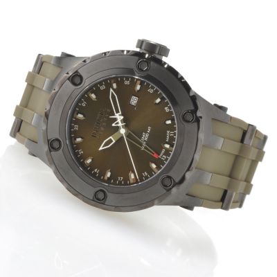 INVICTA RESERVE MEN'S SPECIALTY SUBAQUA SWISS QUARTZ GMT POLY STRAP WATCH