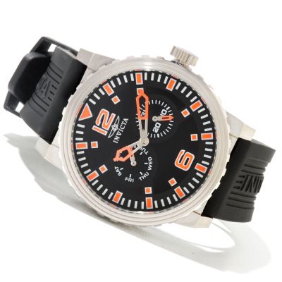 621-406 - Invicta Men's Specialty Quartz Day & Date Stainless Steel Polyurethane Strap Watch