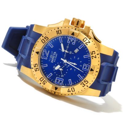 INVICTA MEN'S EXCURSION QUARTZ CHRONO POLYURETHANE STRAP WATCH