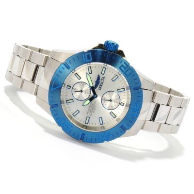 621-415 - Invicta Men's Pro Diver Ocean Baron Quartz Stainless Steel Bracelet Watch w/ Eight-Slot Dive Case