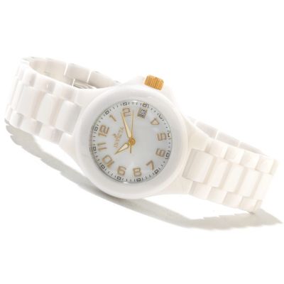 INVICTA WOMEN'S CERAMIC QUARTZ DATE BRACELET WATCH
