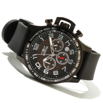 621-432 - Invicta Men's Specialty Quartz Chronograph Stainless Steel Polyurethane Strap Watch
