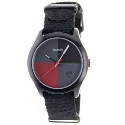 621-500 - Nixon Men's Quad Quartz Nylon Strap Watch