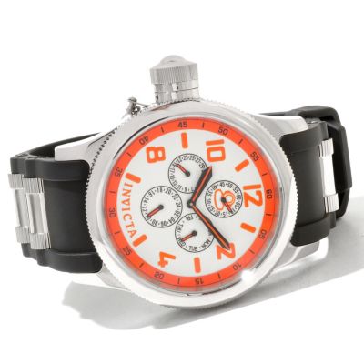 INVICTA MEN'S RUSSIAN DIVER QUARTZ MULTIFUNCTION PU STRAP WATCH