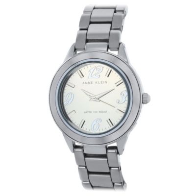 621-568 - Anne Klein Women's Ceramic Quartz Silver-tone Ceramic Bracelet Watch