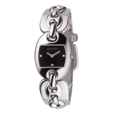 621-641 - Gucci Women's Marina Swiss Made Quartz Diamond Accent Stainless Steel Bracelet Watch