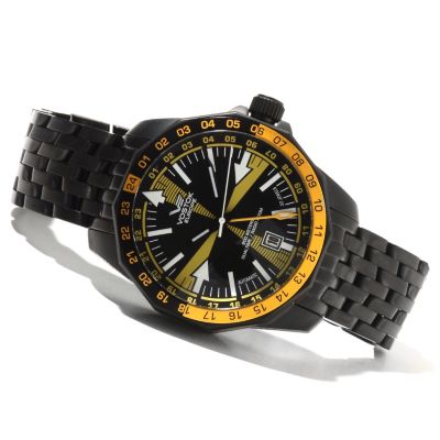 621-670 - Vostok-Europe Men's Radio Room Limited Edition Russian Automatic Dual Time Bracelet Watch