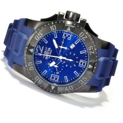 621-685 - Invicta Men's Excursion Quartz Chronograph Stainless Steel Case Polyurethane Strap Watch