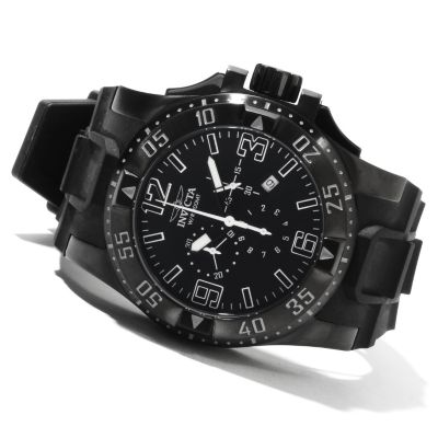621-686 - Invicta Men's Excursion Quartz Chronograph Stainless Steel Case Polyurethane Strap Watch