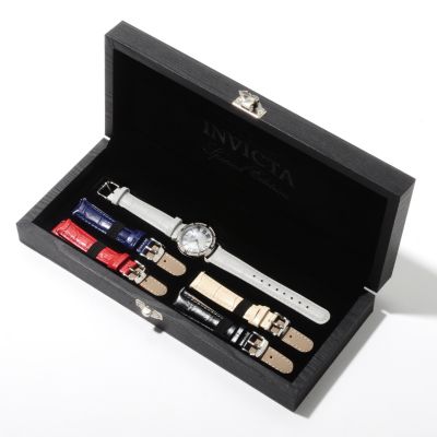 621-699 - Invicta Women's Angel Quartz Diamond Accented Bezel Watch w/ 5-Piece Strap Set