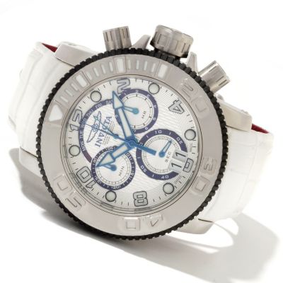 622-065 - Invicta Men's Sea Hunter Swiss Made Quartz Chronograph Leather Strap Watch