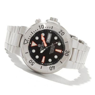 622-080 - Deep Blue Men's Sun Diver II 1000 Automatic Stainless Steel Bracelet Watch