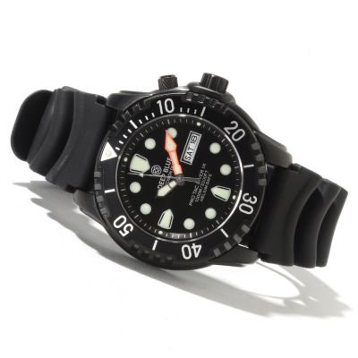 622-081 - Deep Blue Men's Protac Diver 1000 Quartz Stainless Steel Strap Watch