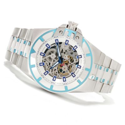 622-083 - Android Men's Bioluminescence Automatic Skeletonized Stainless Steel Bracelet Watch