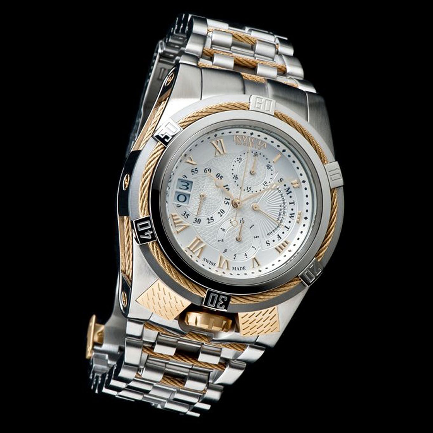 Invicta Reserve Men's Bolt Zeus Elegant Swiss Made Quartz Chrono