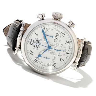 622-190 - Ritmo Mundo Men's Corinthian Quartz Chronograph Leather Strap Watch
