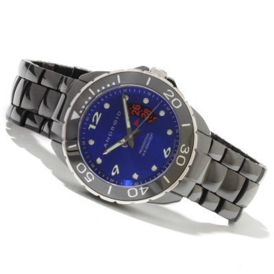 622-212 - Android Men's Exotic Divemaster Swiss Quartz Ceramic Bracelet Watch w/ Four-Slot Case
