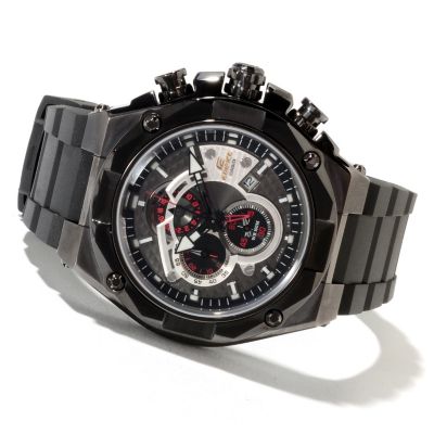 622-218 - Casio Men's Edifice Black Label Quartz Chronograph Strap Watch