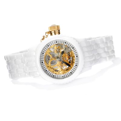 622-247 - Invicta Women's Russian Diver Skeletonized Mechanical Ceramic Bracelet Watch