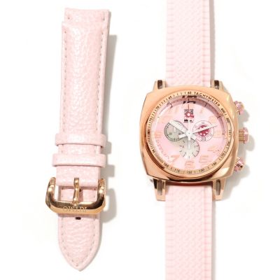 622-293 - Ritmo Mundo Women's Indycar Swiss Made Quartz Chronograph Watch w/ Extra Strap