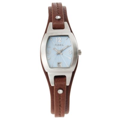 622-423 - Fossil Women's Fashion Quartz Skinny Leather Strap Watch