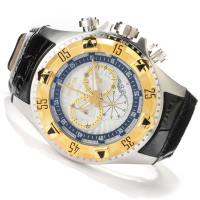 622-478 - Invicta Men's Excursion Quartz Chronograph Stainless Steel Genuine Leather Strap Watch