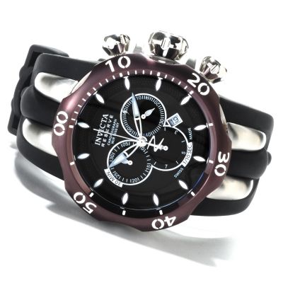 622-488 - Invicta Reserve Men's Venom Fang Swiss Made Quartz Chronograph Polyurethane Strap Watch