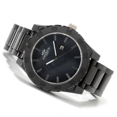 622-523 - Oniss Men's Grand Quartz Mother-of-Pearl Ceramic Bracelet Watch