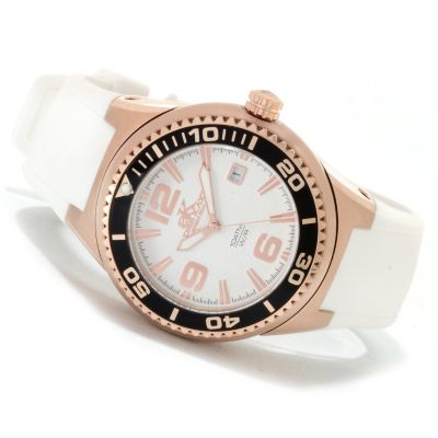 622-669 - Adee Kaye Women's Yacht Quartz Stainless Steel Rubber Strap Watch