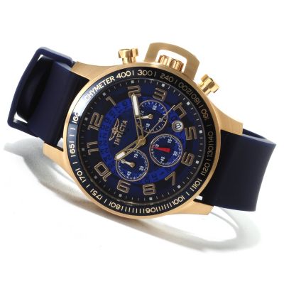 622-676 - Invicta Men's Specialty Quartz Chronograph Stainless Steel Polyurethane Strap Watch