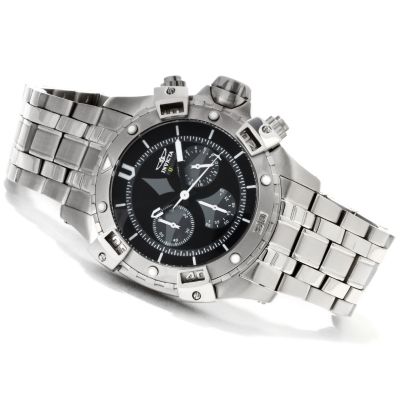 622-686 - Invicta Men's Aviator Quartz Chronograph Bracelet Watch w/Three-Slot Dive Case