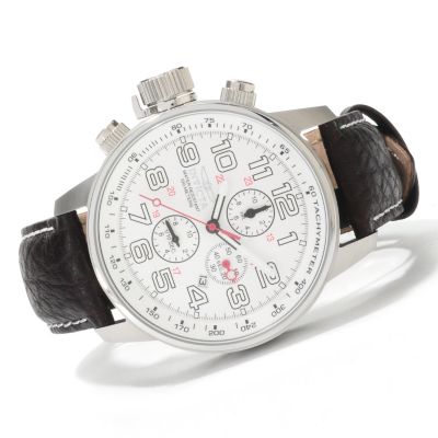 622-695 - Invicta Men's I Force Quartz Chronograph Leather Strap Watch w/Eight-Slot Dive Case
