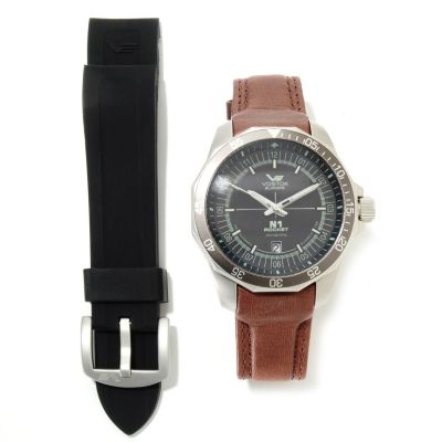 622-897 - Vostok-Europe Men's N1 Rocket Limited Edition Automatic Tritium Leather Strap Watch w/ Extra Strap