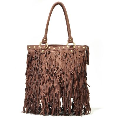 SUEDE FRINGE HANDBAG
