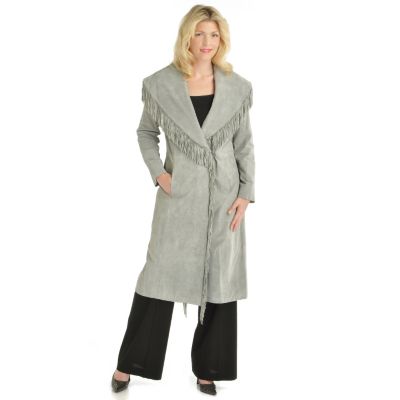 44" SUEDE DUSTER WITH FRINGE