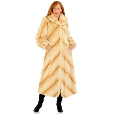 PAMELA MCCOY FAUX FUR SHAWL COLLAR COAT WITH ELASTIC CUFF