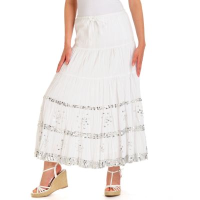 BLUE PLATE/HAUTE BLU FULL LENGTH SKIRT WITH SEQUIN DETAILING