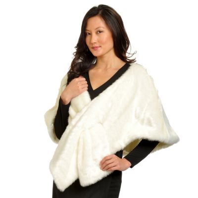 Pamela McCoy Ivory Mnk Pull-Through Stole (17")