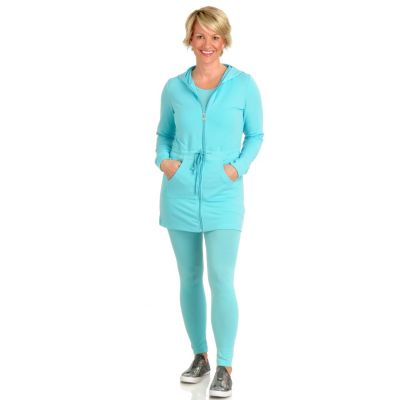 702-625 - OSO Casuals Lace Back Knit Hoodie, Top & Pull-On Pant Set 