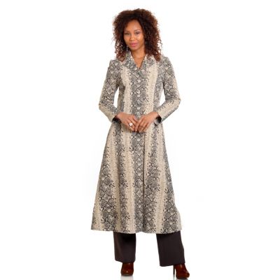 PMC 50" Python Walker Coat with Five Button Front Closure