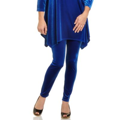 702-693 - aDRESSing WOMAN Elastic Waist Stretch Velvet Leggings  