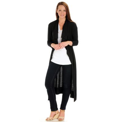 Kate & Mallory Drape Front Maxi Cardigan