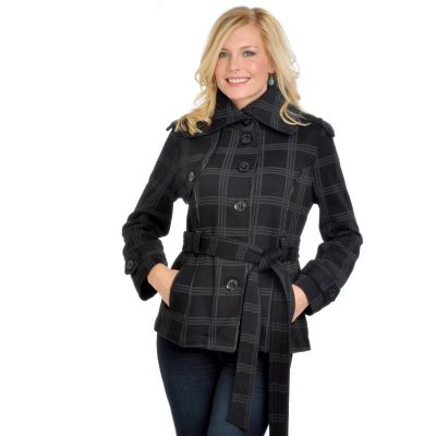702-803 - MM Essentials Piping Detail Single Breasted Fleece Trench Coat 