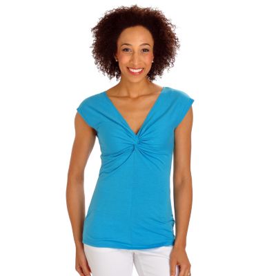 Kate & Mallory Solid Knot Front Top