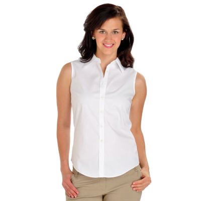 702-912 - Brooks Brothers&reg; Sleeveless Fitted Cotton Blouse